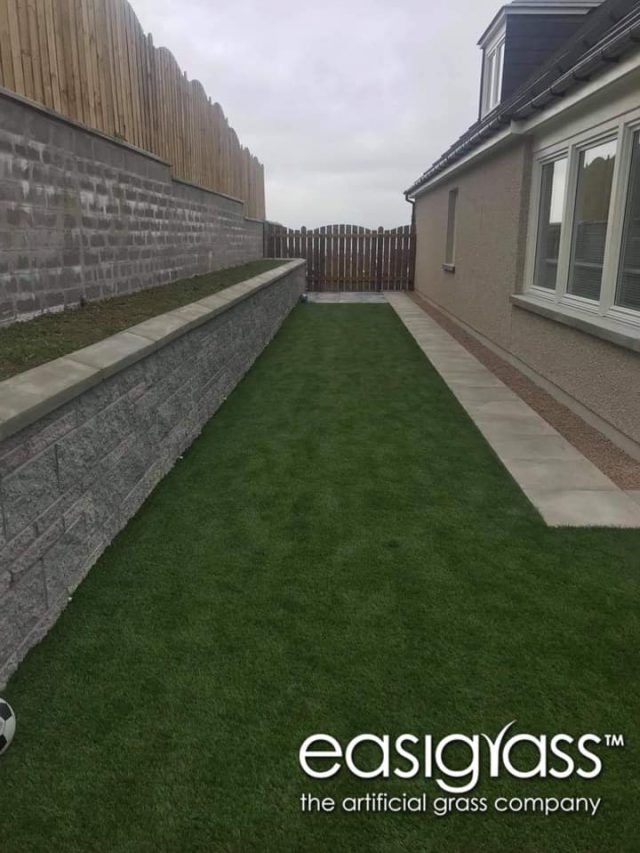 Artificial Grass side of house | Easigrass Aberdeen