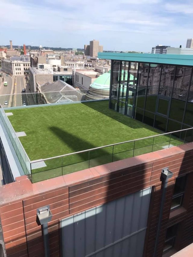 Artificial Grass on balcony rooftop | Easigrass Aberdeen